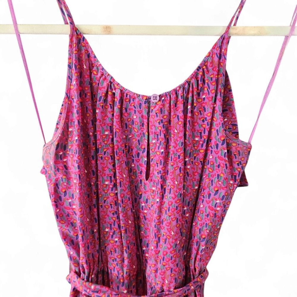 Rebecca Taylor Purple Printed Mini Dress M - Picture 5 of 6